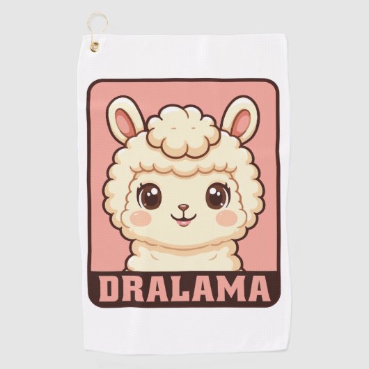 Serviette De Golf Conception d'illustration de lama mignon (Devant)