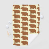 Serviette De Golf Conception d'ours sur fond de n'importe quelle cou (En situation)