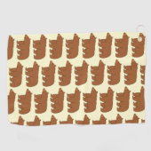 Serviette De Golf Conception d'ours sur fond de n'importe quelle cou (Horizontal)