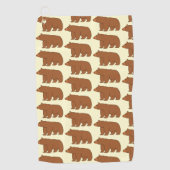 Serviette De Golf Conception d'ours sur fond de n'importe quelle cou (Devant)