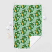 Serviette De Golf Conception Dragon Vert Fond de n'importe quelle co (En situation)