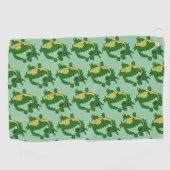 Serviette De Golf Conception Dragon Vert Fond de n'importe quelle co (Horizontal)