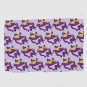 Serviette De Golf Conception Dragon Violet Fond de n'importe quelle (Horizontal)
