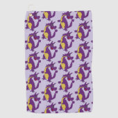 Serviette De Golf Conception Dragon Violet Fond de n'importe quelle (Devant)