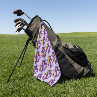 Serviette De Golf Conception Dragon Violet Fond de n'importe quelle
