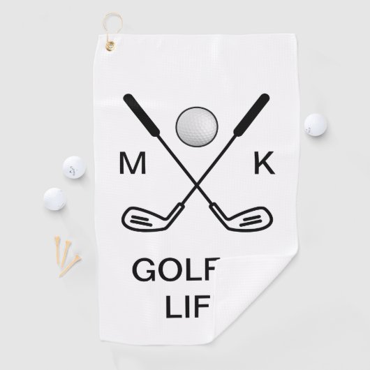 Serviette De Golf Conception du monogramme des hommes (En situation)