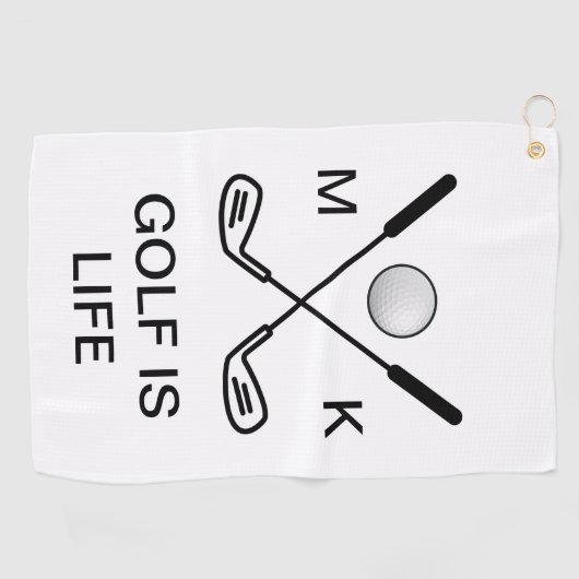 Serviette De Golf Conception du monogramme des hommes (Horizontal)