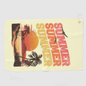 Serviette De Golf Conception du texte d'été (Horizontal)