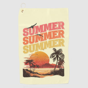 Serviette De Golf Conception du texte d'été