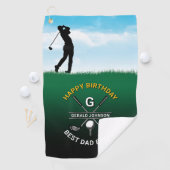 Serviette De Golf Conception d'une partie de Monogramme de golf sur  (En situation)