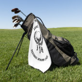 Serviette De Golf Conception élégante de monogramme de golf personna (Vert)