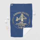 Serviette De Golf Conception Golden Gate pour le 250e anniversaire d (En situation)