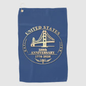 Serviette De Golf Conception Golden Gate pour le 250e anniversaire d (Devant)