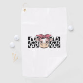 Serviette De Golf Conception graphique de maman vache mignonne arc_1 (En situation)
