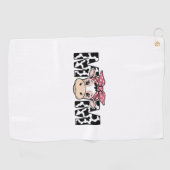 Serviette De Golf Conception graphique de maman vache mignonne arc_1 (Horizontal)