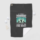 Serviette De Golf Conception Halloween Je vais te manger Zombie_1 (En situation)