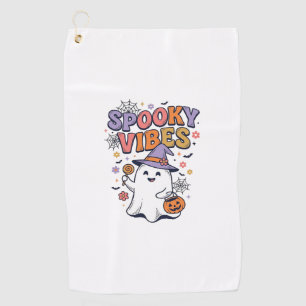 Serviette De Golf Conception Halloween Rétro Fantôme Mignon Vibes So