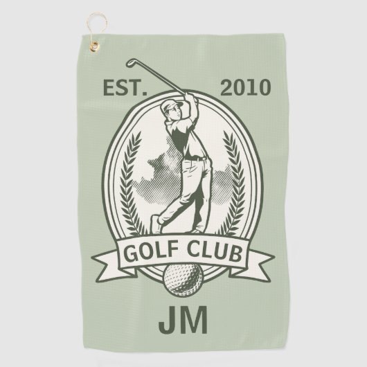Serviette De Golf Conception monographique de club de golf personnal (Devant)