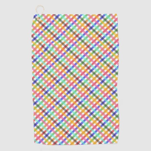 Serviette De Golf Conception multicouleur En vichy Motif Plaid (Devant)