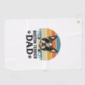 Serviette De Golf Conception Papa Boston Terrier Amant de Chien Vint (Horizontal)