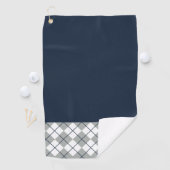 Serviette De Golf Conception personnalisée en bleu, blanc et gris | (En situation)