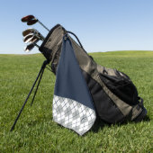 Serviette De Golf Conception personnalisée en bleu, blanc et gris | (Vert)