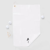 Serviette De Golf Conception personnalisée simple monogramme de nom (En situation)