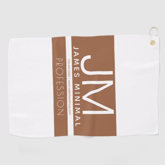 Serviette De Golf Conception professionnelle moderne et minimale | B (Horizontal)