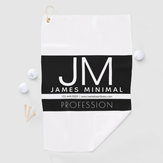 Serviette De Golf Conception professionnelle moderne et minimale | N (En situation)
