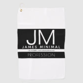Serviette De Golf Conception professionnelle moderne et minimale | N (Devant)