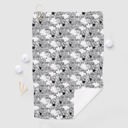 Serviette De Golf conception quatre points (En situation)