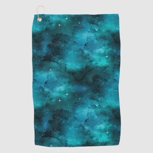 Serviette De Golf Conception Série Galaxie Sarcelle 7 (Devant)