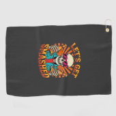 Serviette De Golf Conception squelette de bière écrasée Halloween dr (Horizontal)