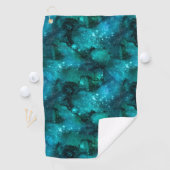 Serviette De Golf Conception Turquoise de la série Galaxy 6 (En situation)