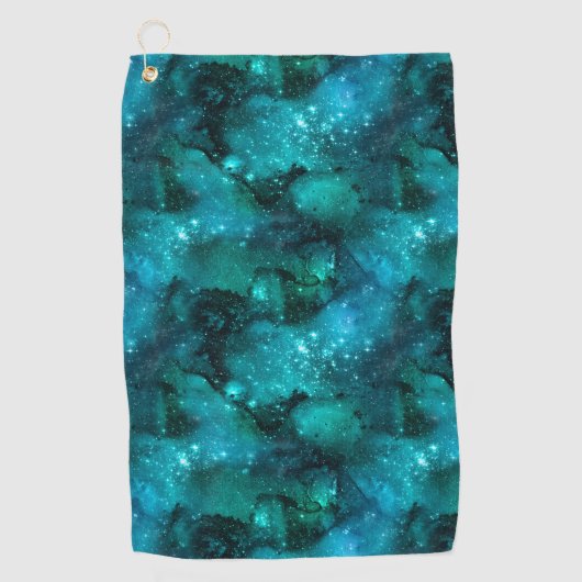 Serviette De Golf Conception Turquoise de la série Galaxy 6 (Devant)