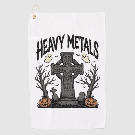 Serviette De Golf Conception vectorielle de cimetière Halloween de m (Devant)