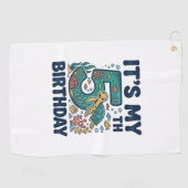 Serviette De Golf Conception vectorielle sous-marine de tortue marin (Horizontal)