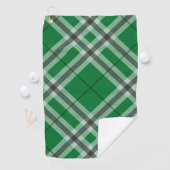 Serviette De Golf Conception verte de style de plaid (En situation)