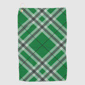 Serviette De Golf Conception verte de style de plaid (Devant)