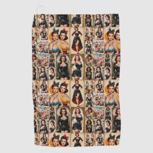 Serviette De Golf Conception vintage Classic Pin-up Girls Collection