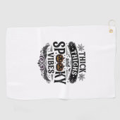Serviette De Golf Conceptions de chemise Halloween Thick Thighs Spoo (Horizontal)