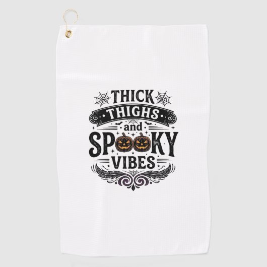 Serviette De Golf Conceptions de chemise Halloween Thick Thighs Spoo (Devant)