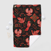 Serviette De Golf Conceptions de motifs floraux et feuillus vibrants (En situation)