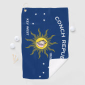 Serviette De Golf Conch Republic Flag (En situation)
