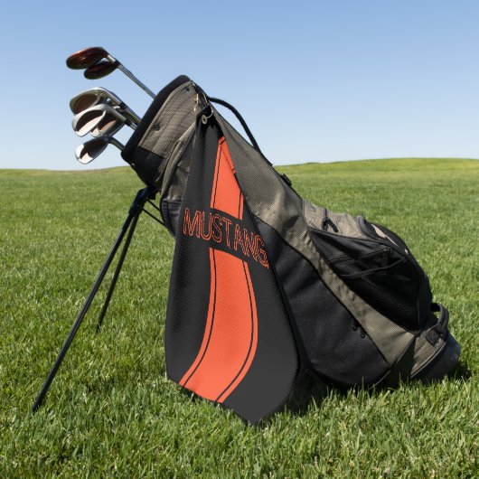 Serviette De Golf Concours Orange Racing Stripes (Vert)