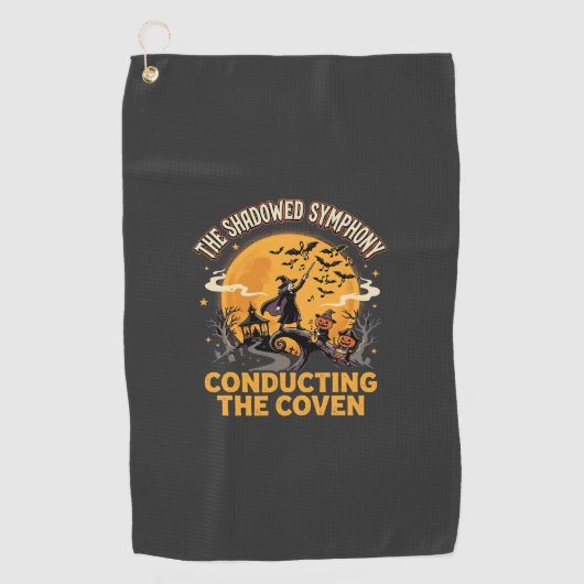 Serviette De Golf Conducteur de coven d'Halloween (Devant)