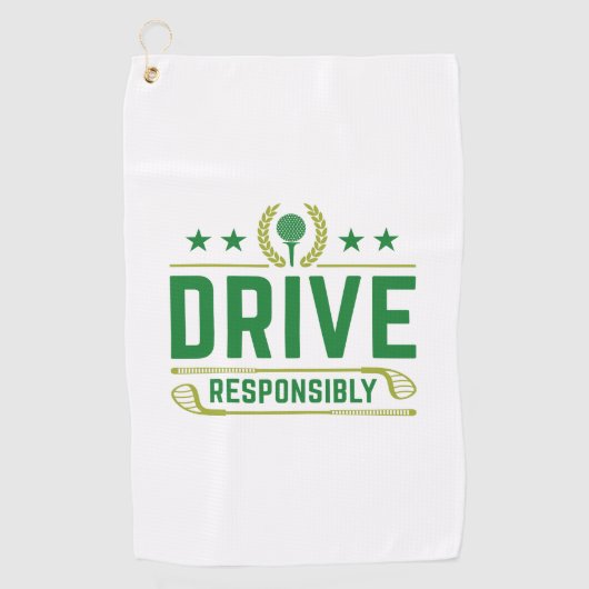 Serviette De Golf Conduire de manière responsable (Devant)