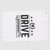 Serviette De Golf Conduire de manière responsable (Horizontal)