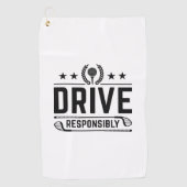Serviette De Golf Conduire de manière responsable (Devant)