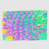 Serviette De Golf Confleur Abstrait bleu turquoise et violet (Horizontal)